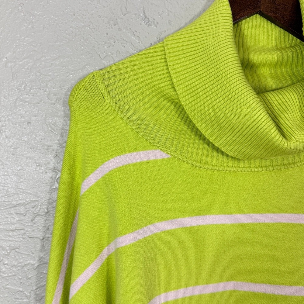 Free People Paulie Sweater Small Lemonade Stripe Turtleneck Cropped OB1751762 - Picture 3 of 8